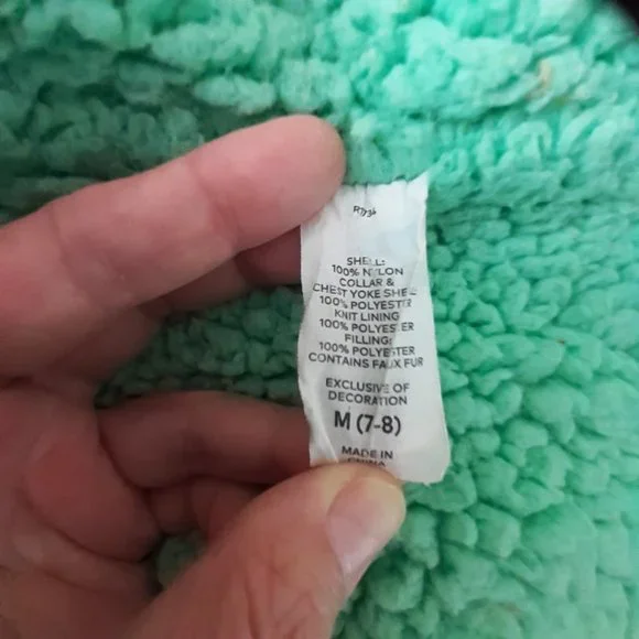 WARM SHERPA-LINED JACKET COAT SIZE 7 - Picture 4 of 5